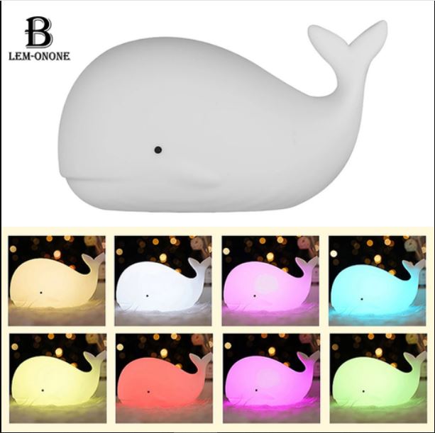 Whale silicone lamp