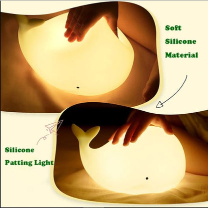 Whale silicone lamp